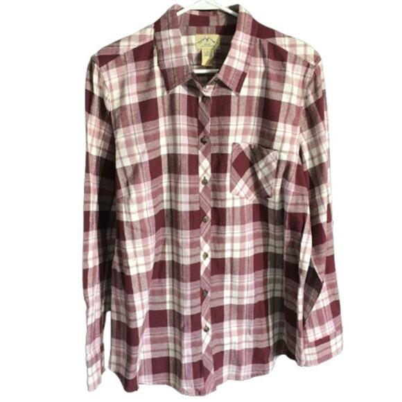 Blue Mountain Tops - Blue Mountain Plaid Flannel Shirt Size XL - Grunge, Cottagecore, Cozy